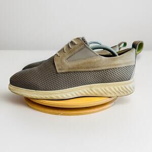 Ecco Mens St. 1 Hybrid Lite Gray‎ Mesh Summer Derby Oxford Shoes Size 10-10.5